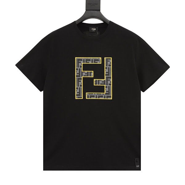 希少 フェンディ FFロゴ ホワイト コットン Tシャツ コピー feg85619